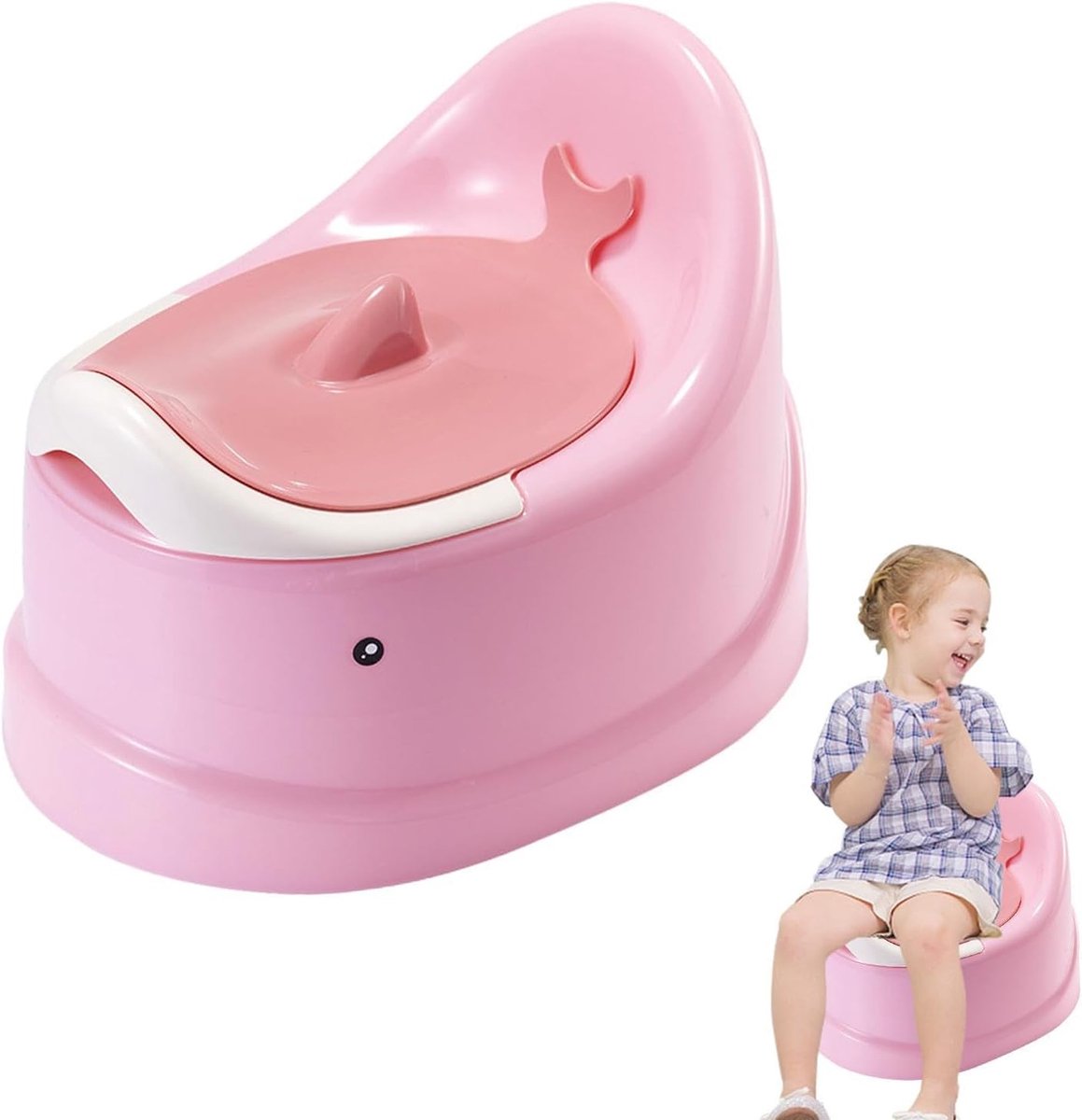 Kinderpotje - Toilettrainer Zindelijkheid - Zindelijkheidstraining Thuis - Spatwaterdicht Ontwerp - 33 x 28.8 cm - Roze