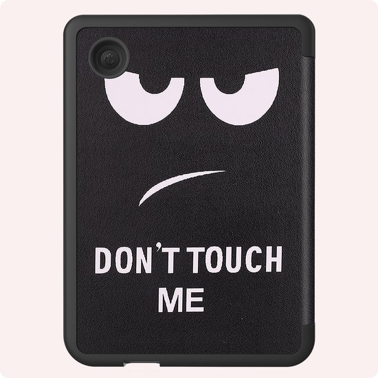 Hoes Geschikt voor Kobo Clara BW Hoesje Bookcase Cover Book Case Hoes Sleepcover Trifold Met Screenprotector - Don't Touch Me — afbeelding 4