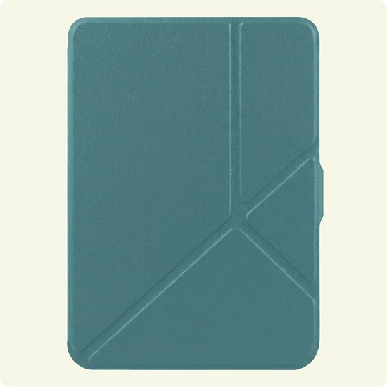 Hoes Geschikt voor Kobo Nia - E-reader Bescherm Hoesje Case Sleep Cover Trifold - Hoes Geschikt voor Kobo Nia Hoesje - Donkergroen — afbeelding 4