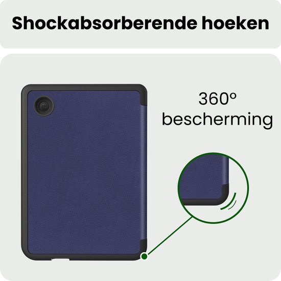 Hoes Geschikt voor Kobo Clara 2E Hoesje Bookcase Cover Hoes Trifold - Hoesje Geschikt voor Kobo Clara 2E Hoes Cover Case - Donkerblauw — afbeelding 5