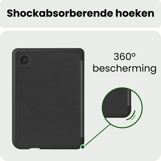 Hoes Geschikt voor Kobo Clara 2E Hoesje Bookcase Cover Hoes Trifold Met Screenprotector - Hoesje Geschikt voor Kobo Clara 2E Hoes Cover Case - Zwart — afbeelding 4