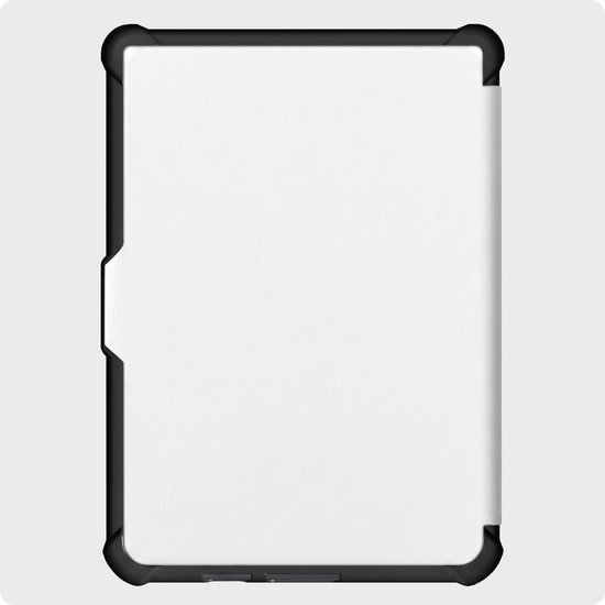Hoes Geschikt voor Kobo Clara HD Hoesje Bookcase Cover Hoes Trifold - Hoesje Geschikt voor Kobo Clara HD Hoes Cover Case - Wit — afbeelding 5