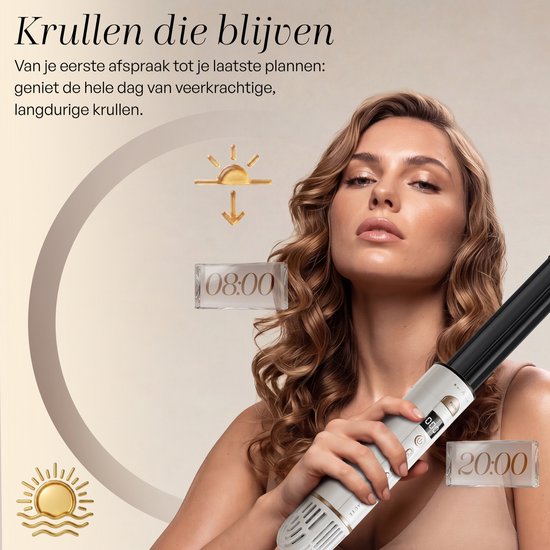 Sansbeauté® 8-in-1 Airstyler met Diffuser - Multistyler - Föhnborstel Kort Haar - Haarkruller - Haarstyler - Haardroger - Warmteborstel - Krulborstel - Krultang - Haarstijler - Stijlborstel - 5 in 1 Hairstyler