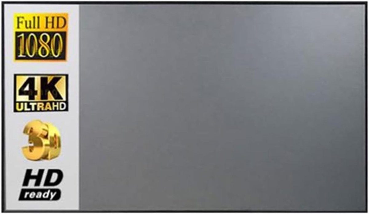 Projectiescherm Doek - Projector Scherm - Thuisbioscoop Creëren - Lichtbestendig en Opvouwbaar - 133 inch - Wit