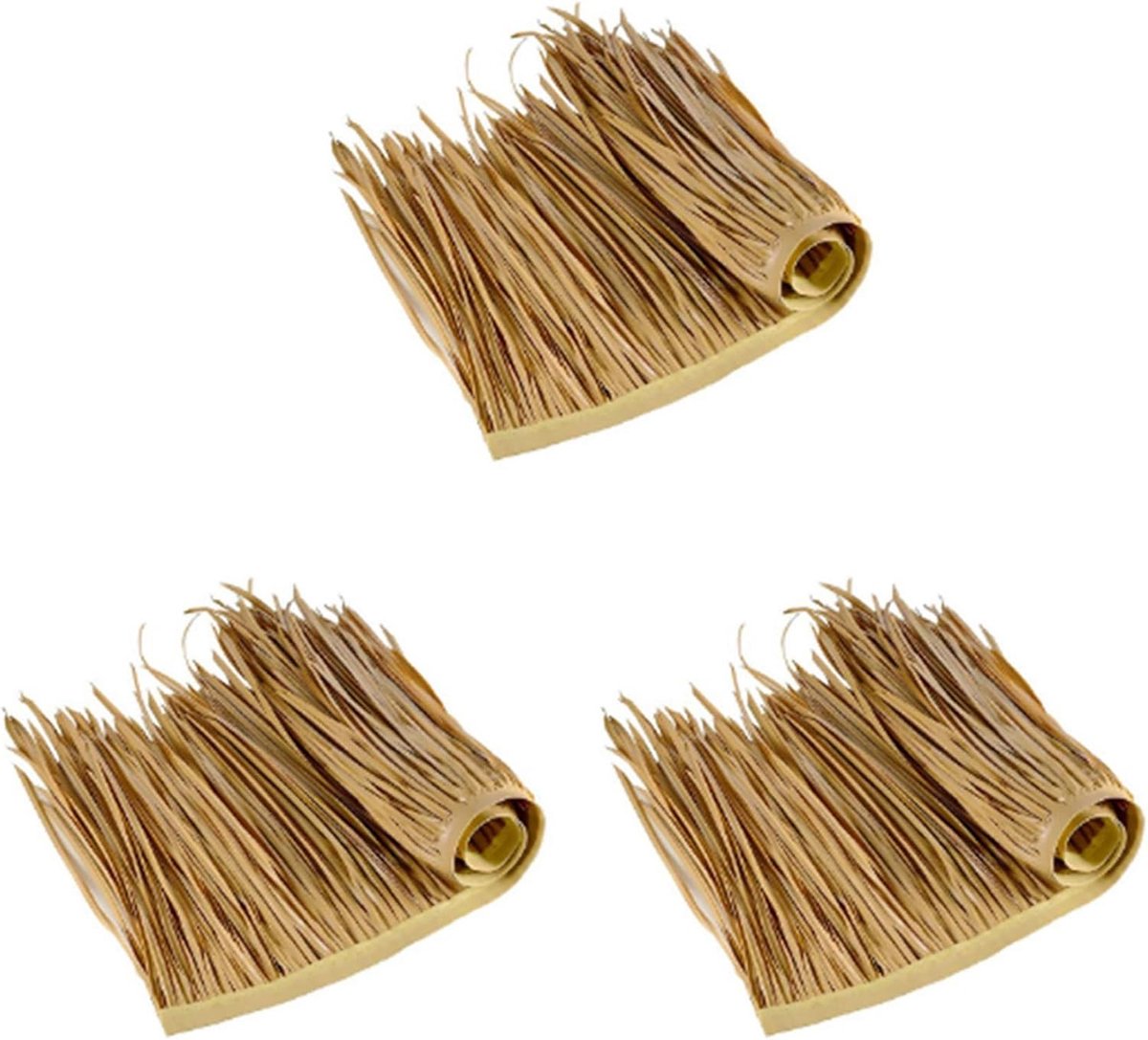 Stro Dakbedekking - Riet Mat - Decoratief Gebruik - Mexicaanse Stijl - 3 Stuks - Natuurlij