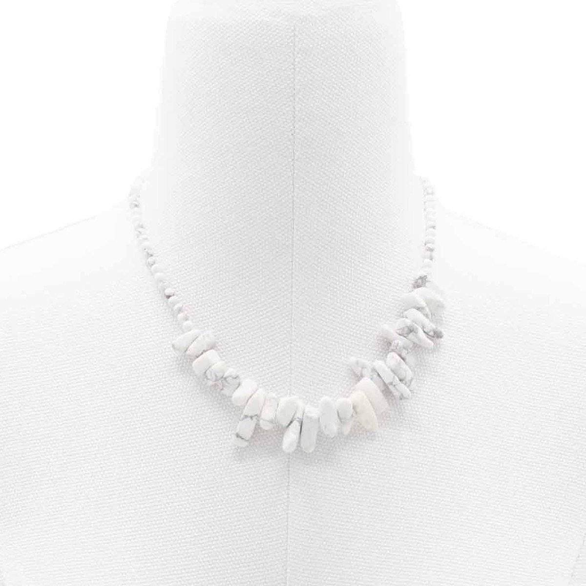 Longstone Edelsteen Ketting - Witte Jaspis