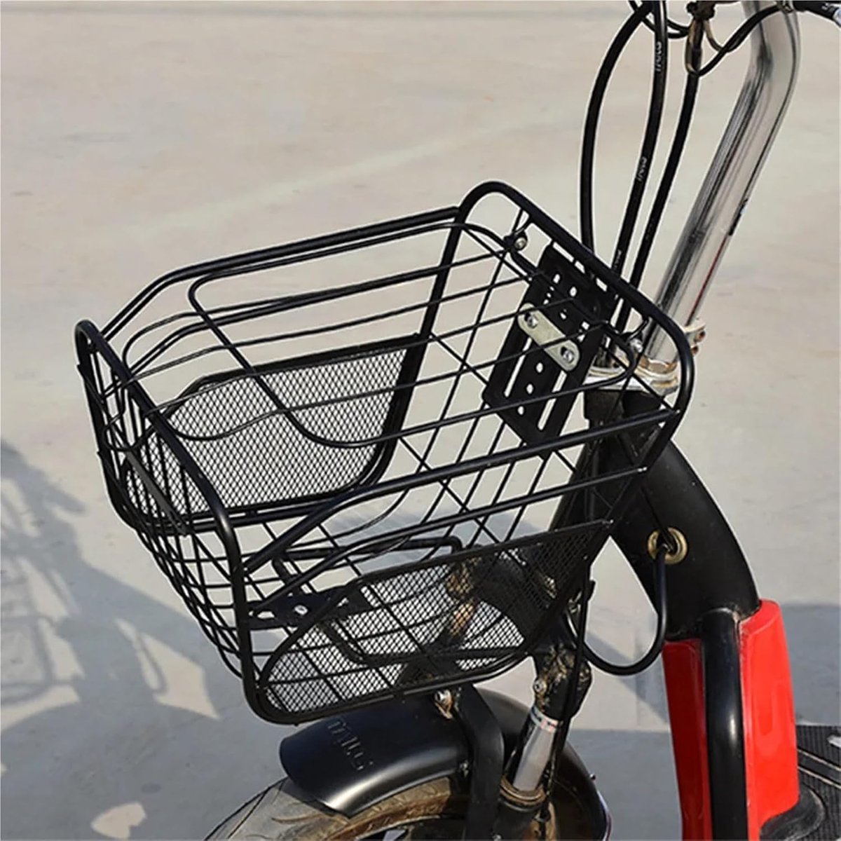 Fietsmand - Voormand Scooter - Boodschappen Vervoeren - Eenvoudige Installatie - 33 x 23 x 24 cm - Zwart