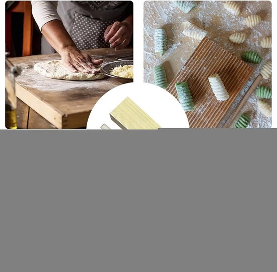 Pastabتعليم - Deegvormer - Pasta Maken - Traditioneel Ontwerp - 28.5x8.5cm - Houtkleur — afbeelding 5