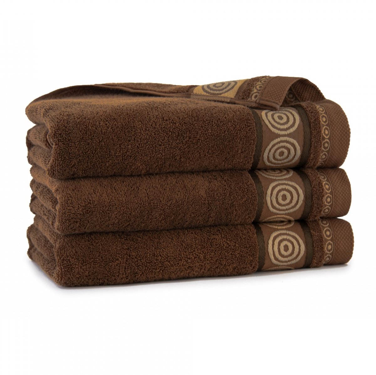 Zwoltex RONDO 2 Handdoek 70x140cm - Egyptisch Katoen, Bruin