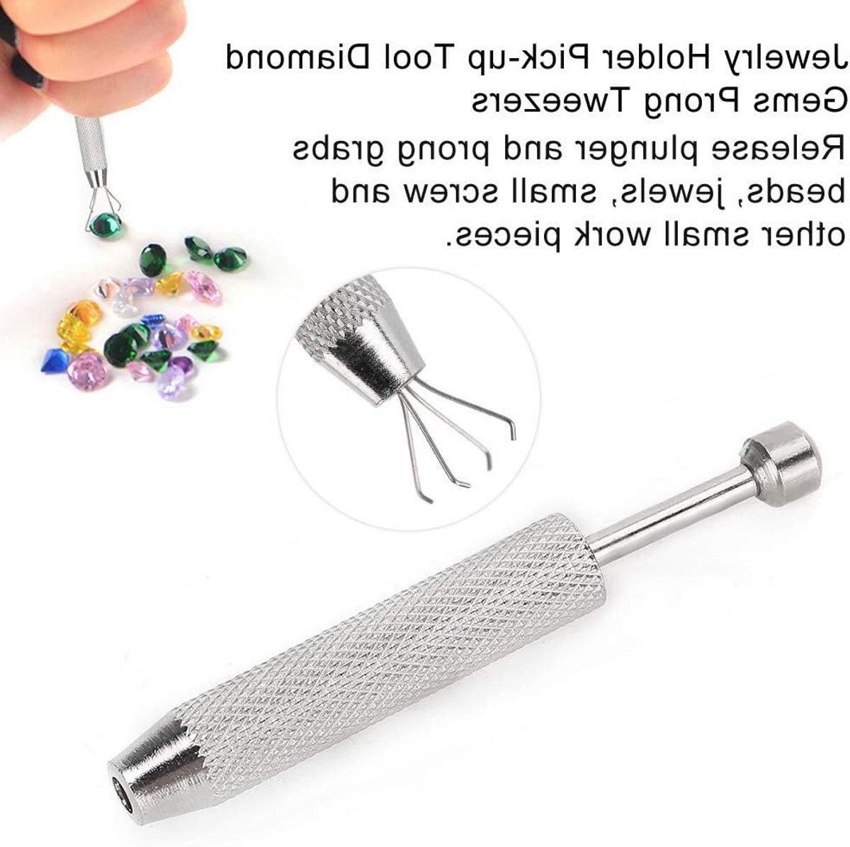 Precisie Pincet voor Sieraden, Gemstone Pliers en Piercing Ball Houder voor Sieradenmaken en Loten, Ideaal voor Hobbyisten en Professionals
