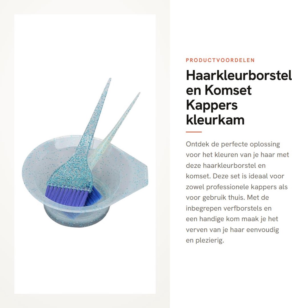 Dailygoods- Haarkleurborstel Set - Antislip Handgreep - Kappers