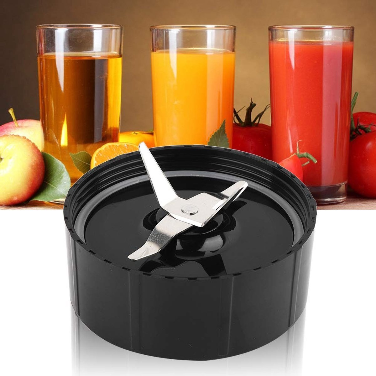 Dailygoods- Kruisblad Vervangend Onderdeel - Keukenaccessoire - Roestvrij Staal/Kunststof - Zwart - Compatibel met 250W Magic Blender - Nieuw - Mes