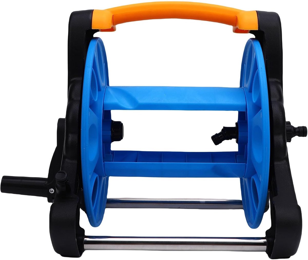 Waterslanghouder Wagen - Draagbare Haspel - Tuin Bewateren - Stabiele Driehoekige Structuur - 35 Meter Slang - Blauw