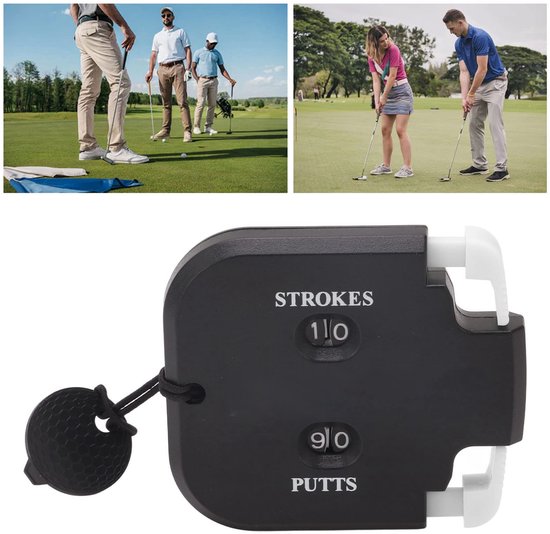 Dailygoods - Golfscoreteller - Mechanische Slagteller - Compact en Draagbaar - Zwart lichaam witte pers - Scoren in Stijl - Geschikt voor 2 Spelers van Dailygoods — afbeelding 4
