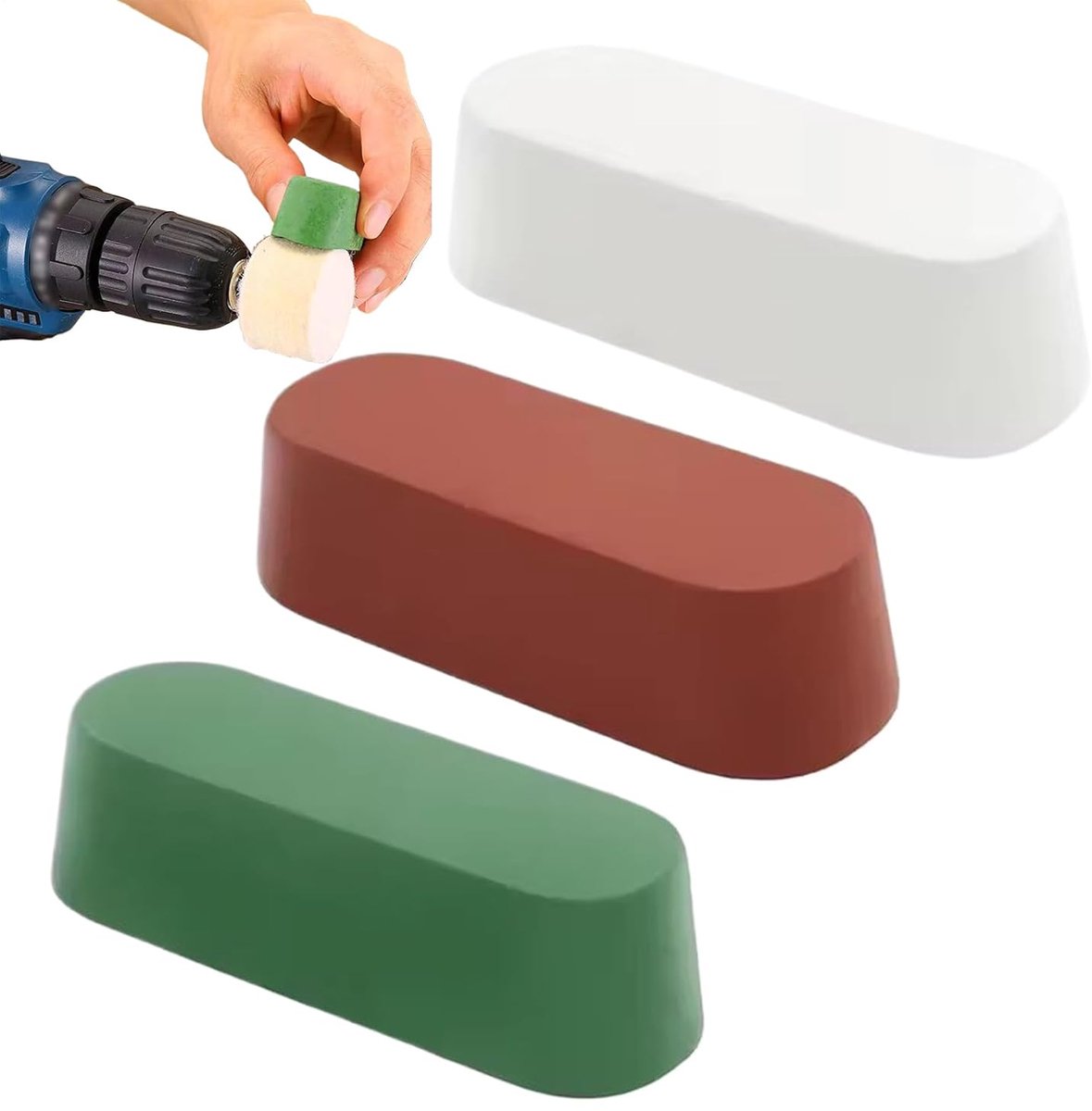 Metaal Polijstpasta - Poetsmiddel Set - Herstel Glans - 3-delige Set - 7x2x2cm - Niet gespecificeerd