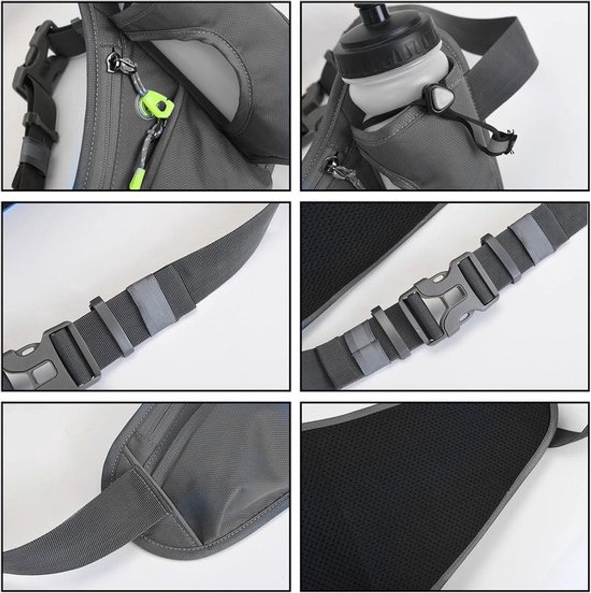 Inovra Plus - Hardloopheuptas met waterdichte flessenhouder voor smartphone