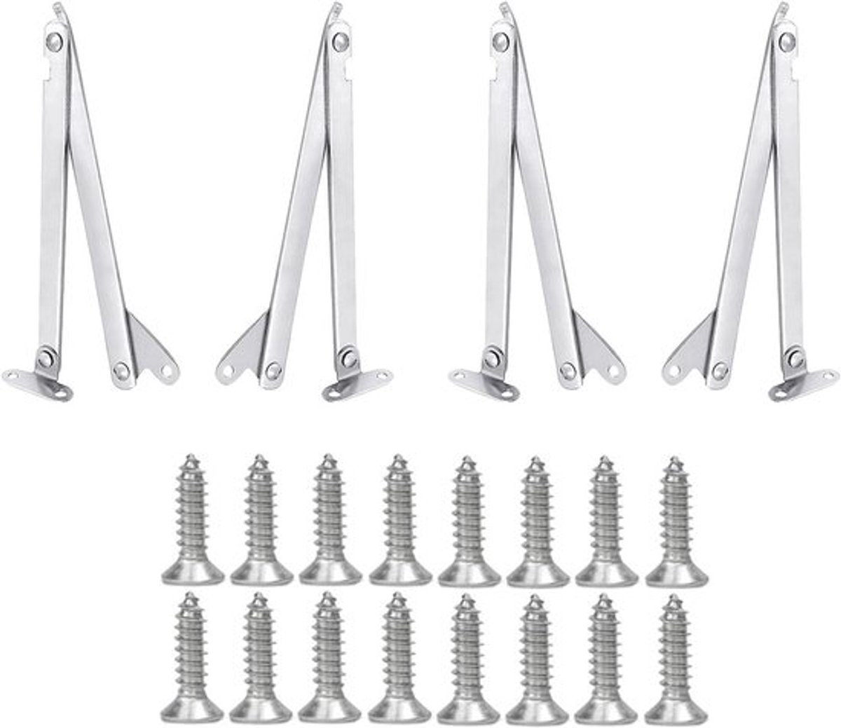 Deur Dekselsteun Klapscharnier Verstelbaar - 4 Stuks, Soft Close - Voor Kast en