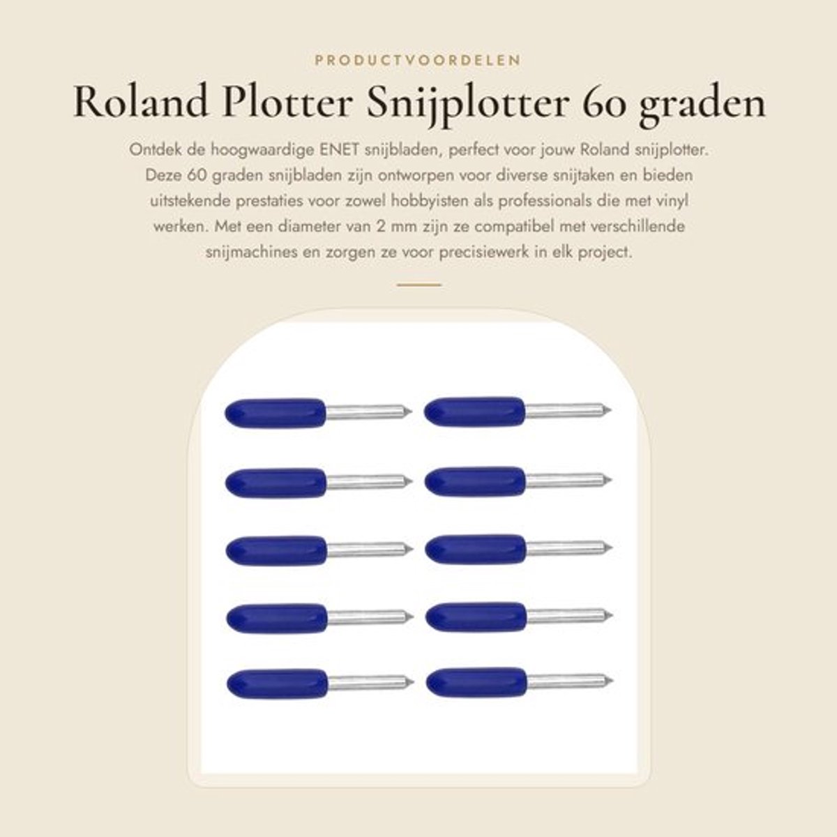 Dailygoods- Snijbladen 60 graden - Compatibel met Roland Plotter - Wolfraamstaal