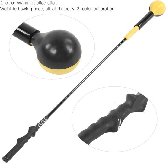 Golf Swing Trainer - Houding Corrector - Golftraining Oefenen - Verstelbare Dubbele Kalibratie - 120 cm - Zwart van GOLF — afbeelding 2