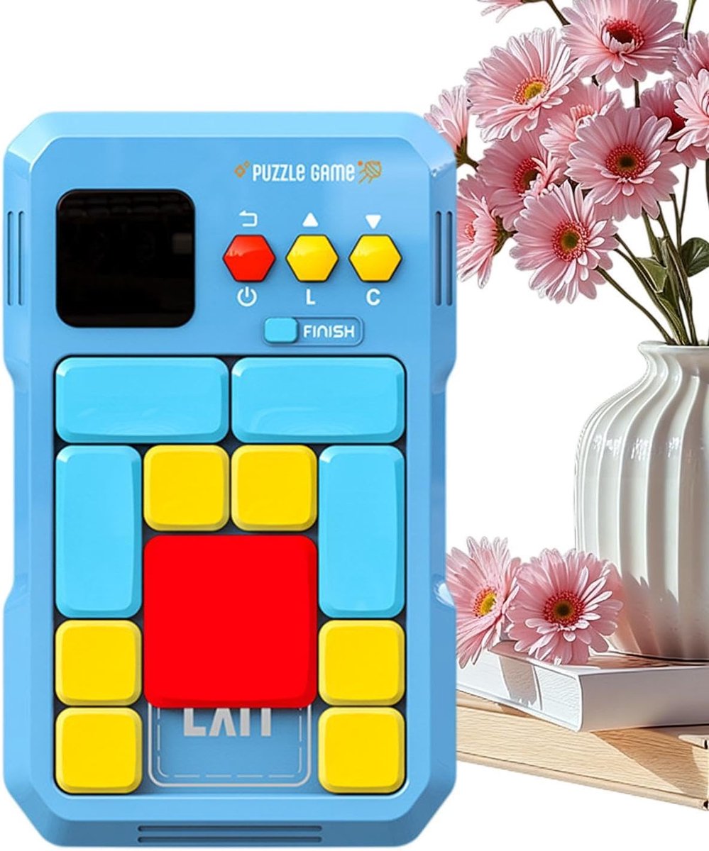 Blokpuzzel Schuifpuzzel - Tangram Educatief Spel - Hersenen Trainen - Wiskundige Patronen - 23.2 x 15.7 x 0.1 cm