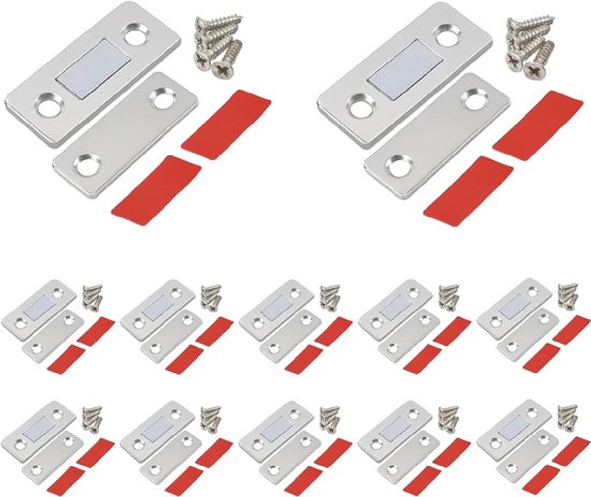 Allecto Plus - 12 stuks ultradunne deurmagneet voor meubelmagneetsnappers