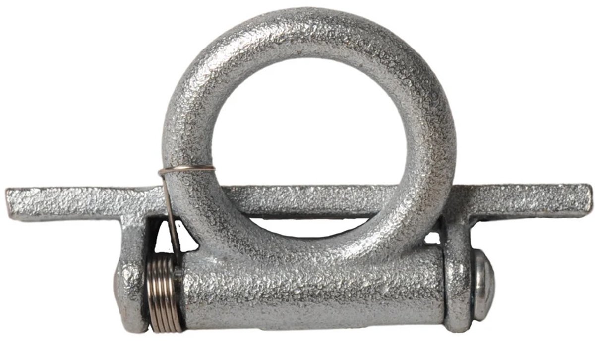 90 x 23 mm verzinkt sjoroog zijwand - vloeranker klapbaar - bindoog - aanhangeroog - sjorring op voetplaat