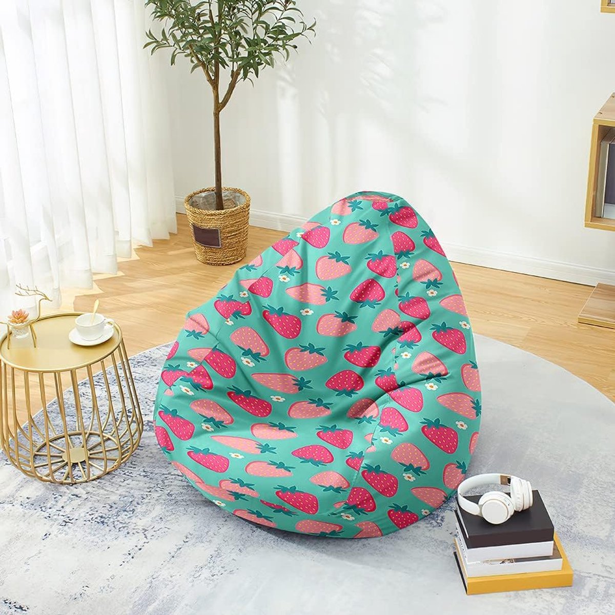 Zitzakhoes - Zachte stoel - Ontspannen Zitten - Wasbare Polyester - 70x80 cm - Geel
