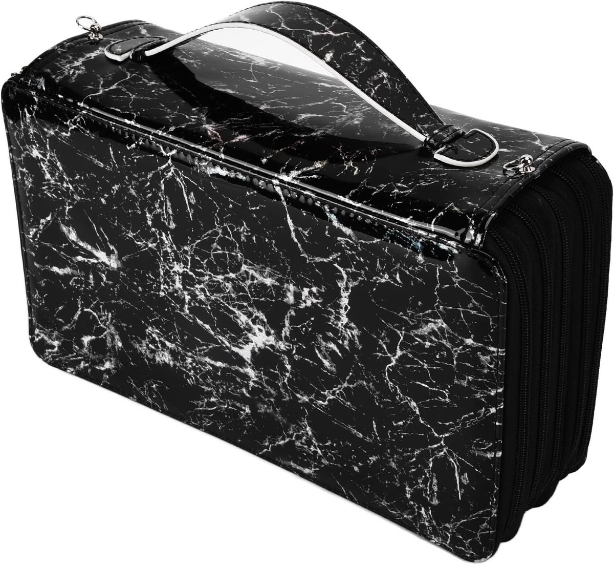 Gekleurde Etui - Marker Organizer - Kunst Benodigdheden - 300 Gaten - 35 x 21 x 12 cm - Zwart
