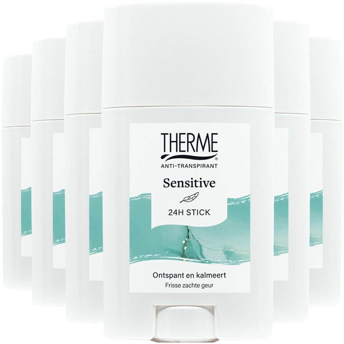 Therme Anti-Transpirant Sensitive 24H Stick - 6 x 50 gr - Voordeelverpakking