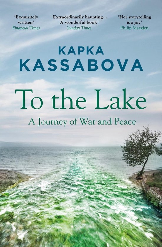 Boekomslag van 'To the Lake' met de titel en auteursnaam, deels over een waterlandschap met golven en een boom aan de oever.