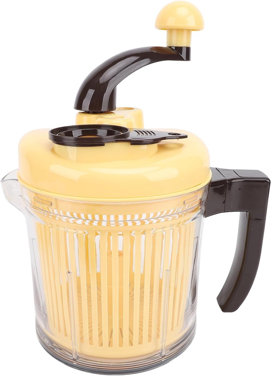 Keukenmachine met mand Handmatige vleesmolen Groenten hakken Stille drie versnellingen 2500 ml capaciteit Zilver
