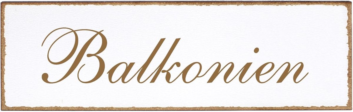 Decoratief Deurbordje - Naambordje Hout - Woning Inrichten - Zelfklevend Ophangen - 150x50mm - Houtkleur