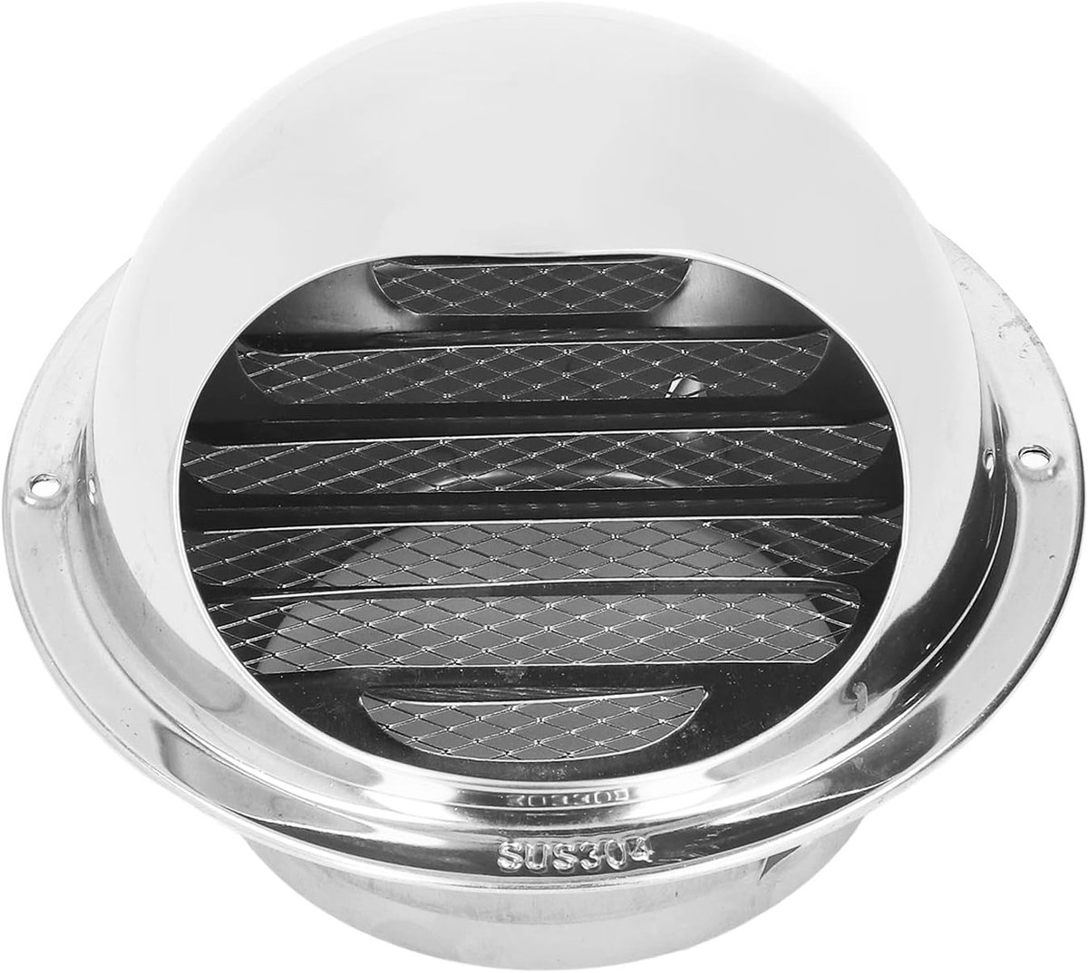 Ronde Ontluchter - Ventilatierooster - Schone Luchtstroom - Weerbestendig Ontwerp - 14x14x11 cm - Zilverkleurig