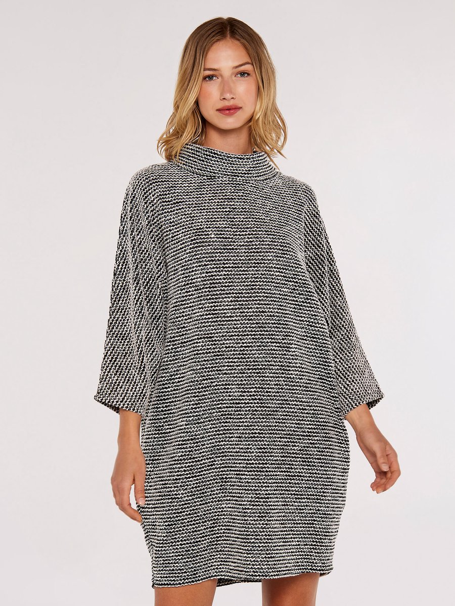 Cocoon-minijurk van bouclé-jersey