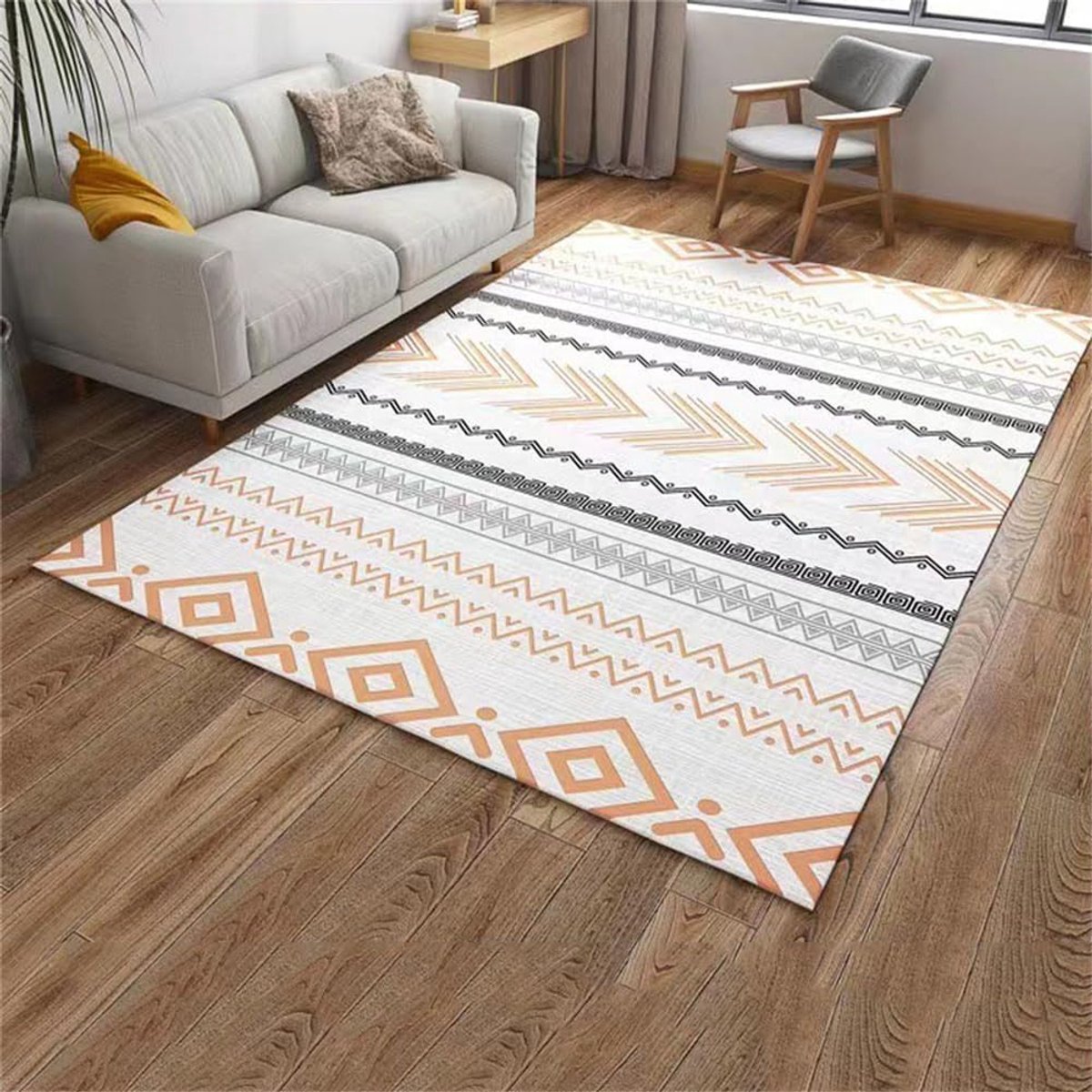 Verwarmd Vloerkleed - Elektrisch Tapijt - Woonkamer Warmte - Snelle Grafeen Verwarming - 50x80cm - Art Deco