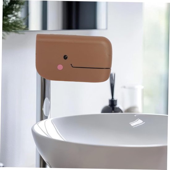 Badkraan Bescherming - Kraan Deksel - Veilig Baden - Schattig Walvisontwerp - 13 cm - Koffie — afbeelding 3