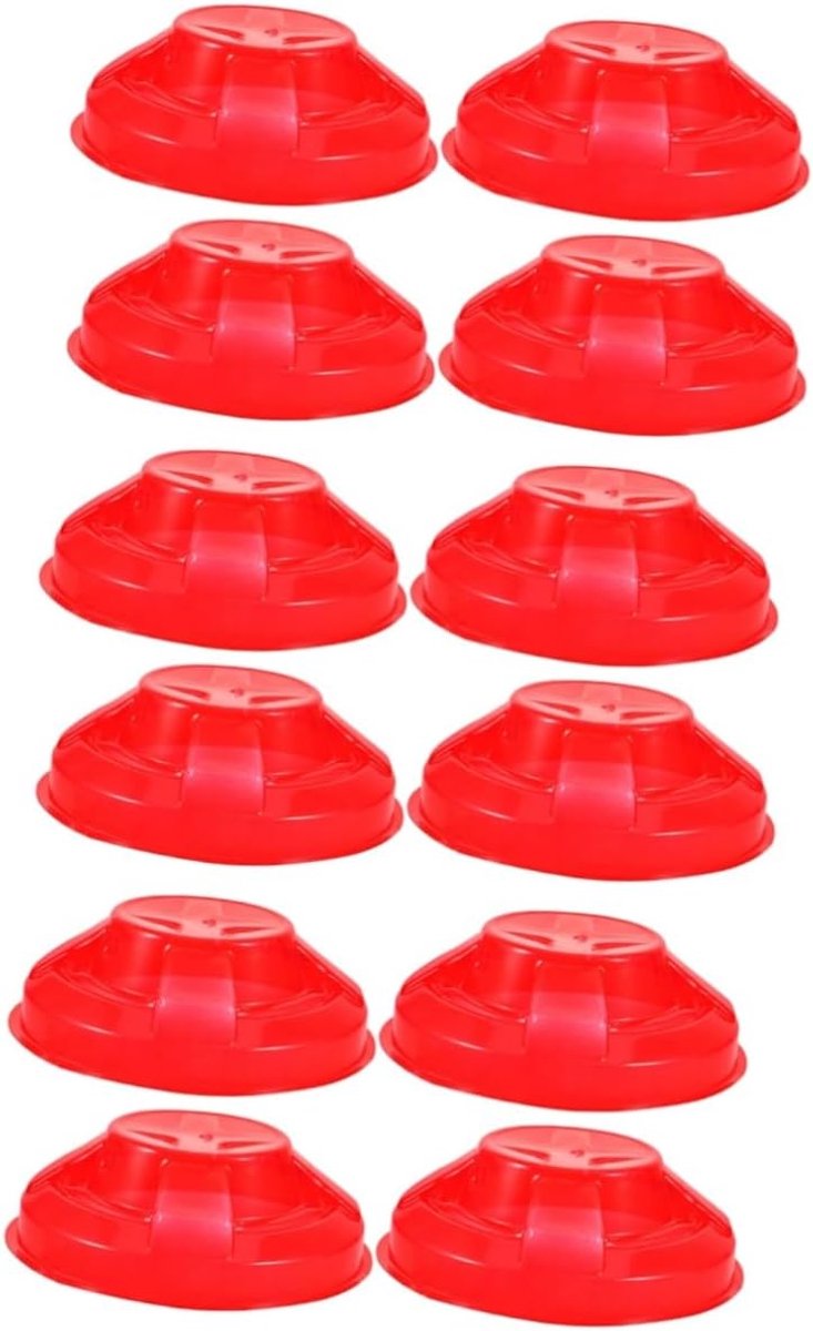 Detector Beschermhoezen - Brandalarm Kappen - Stof Vrij Houden - Waterdicht Ontwerp - 4 Stuks - Rood