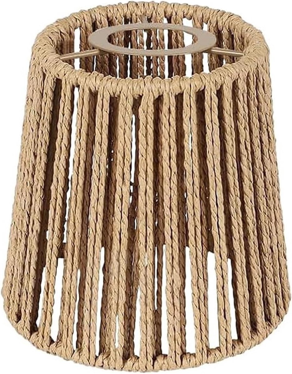 Rotan Lampenkap - Natuurlijke Kleur - Handgevlochten - Eenvoudig te Installeren - Voor Staande Lampen en Tafellampen