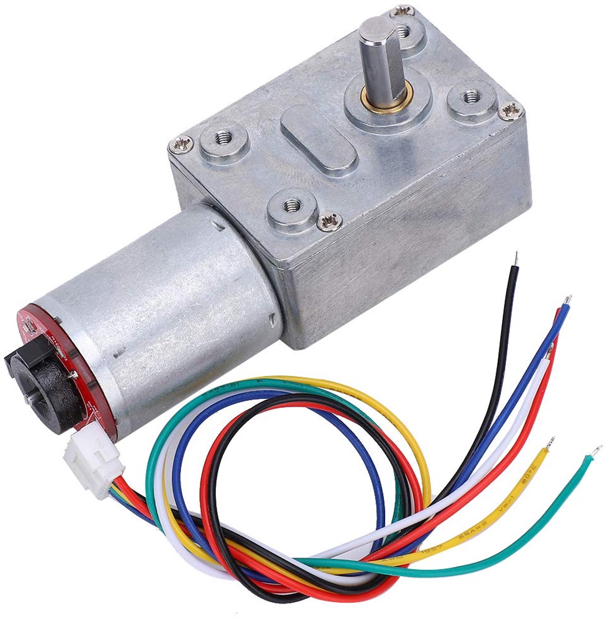 Reductiemotor met Encoder - DC Motor - Doe-het-zelf Projecten - Laag Geluidsniveau - 12V 400 RPM - Metaal