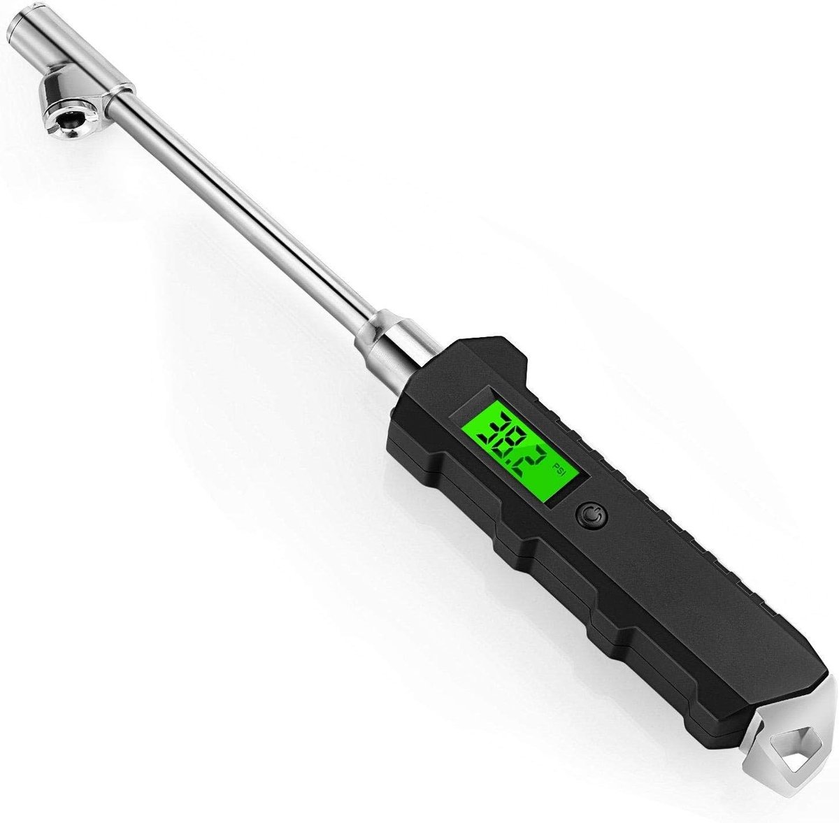 Bandenspanningsmeter - Digitale meter - Verkeersveiligheid - Dubbele ventielkop - Tot 230 PSI - Zwart