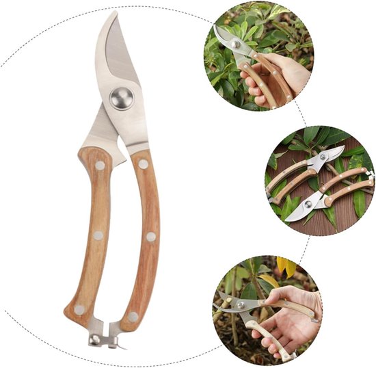 Praktische Tuinschaar - Snoeischaar - Precisie Snoei - Houten Handvat - 20.5 cm - Multicolor — afbeelding 5