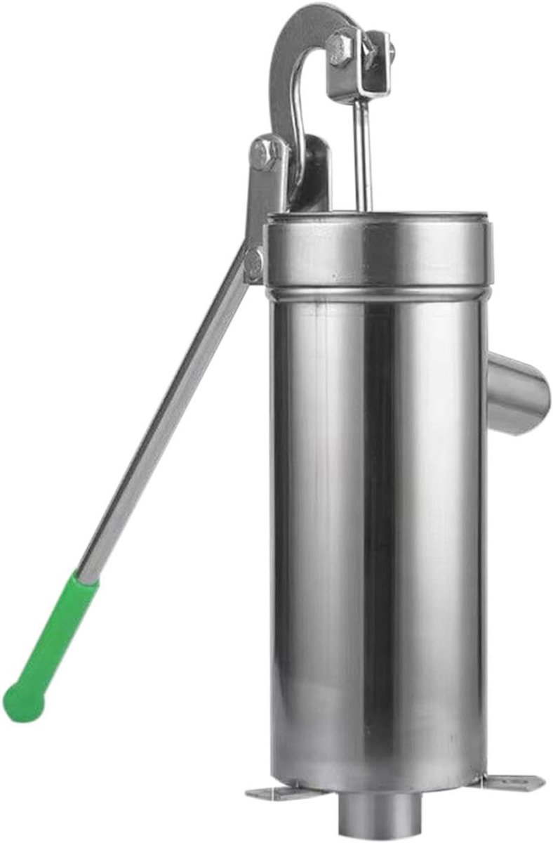 Handpomp Roestvrijstaal - Bronwaterpomp - Water Oppompen - Zonder Elektriciteit - Tot 10 Meter - Zilver