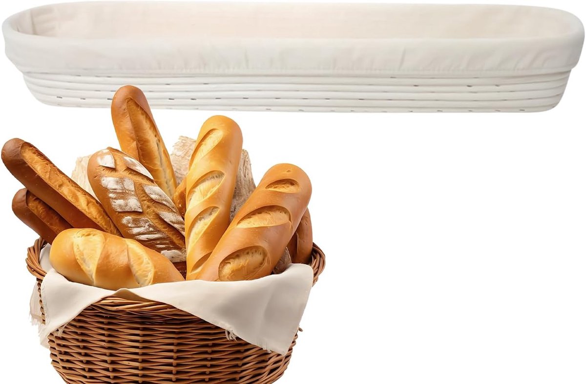 Brood Proofing Mand - Rijsmand Deeg - Brood Bakken Thuis - Natuurlijk Rotan Materiaal - 545 cm Lengte - Natuurlijk