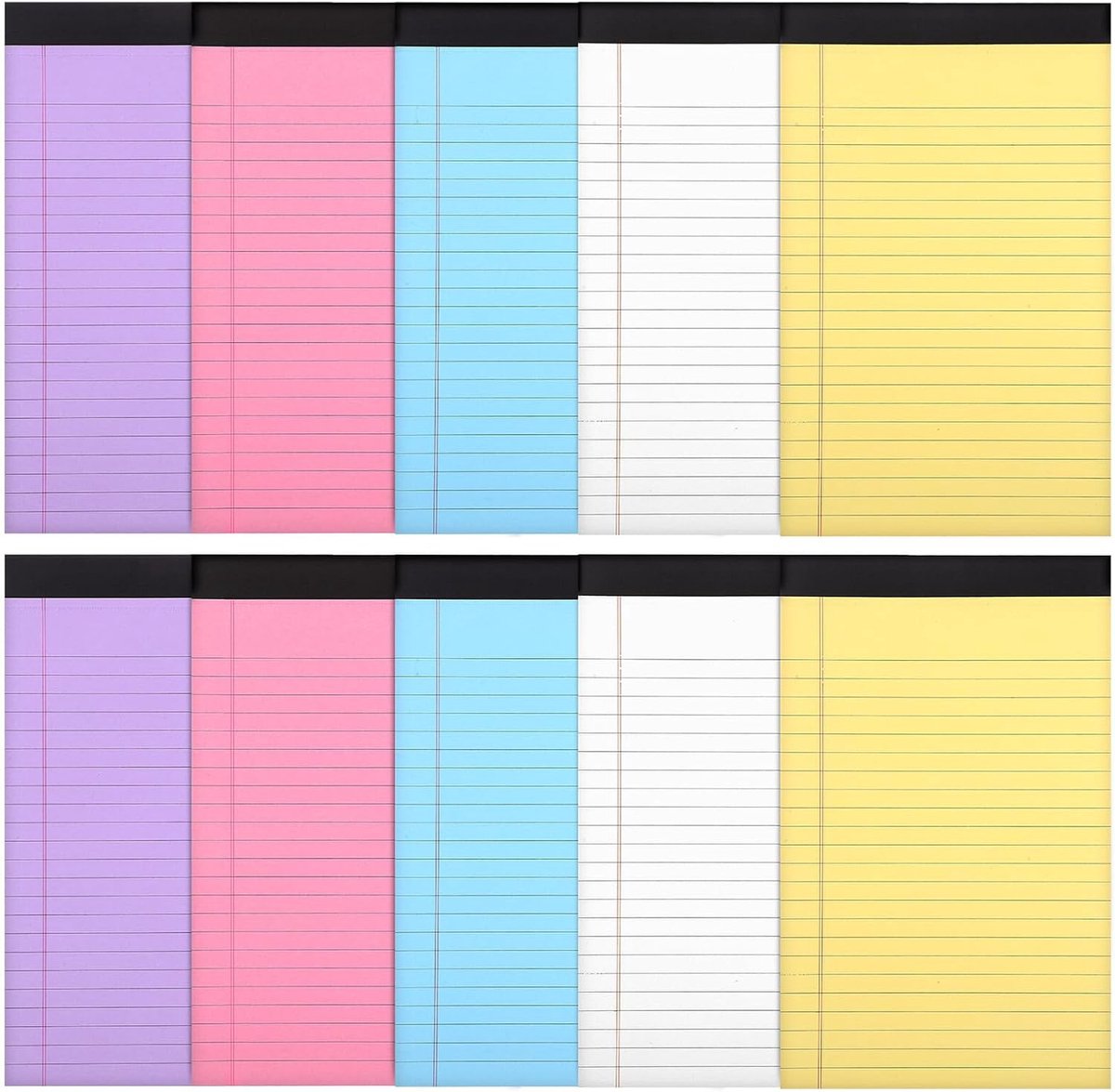 Kleurrijke Notitieboekjes - Schrijfblokken - Studie Kantoor - Dikke College Papier - 10 Stuks - Multi