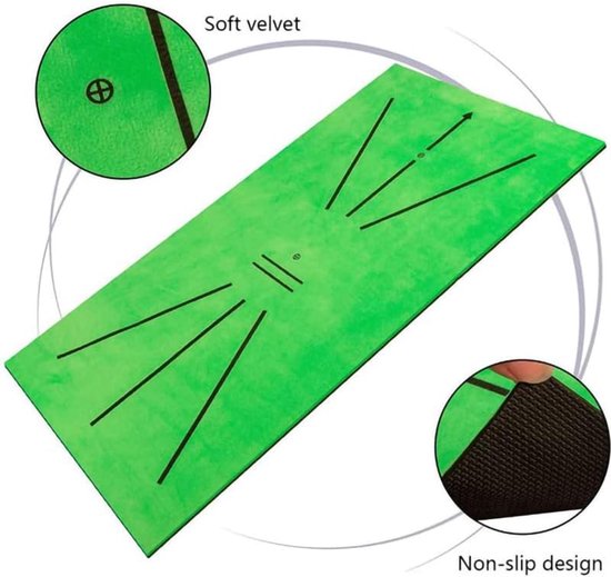 Golfmat - Oefenmat Golf - Swing Analyse - Slagspoor Detectie - 60x30cm - Groen — afbeelding 4