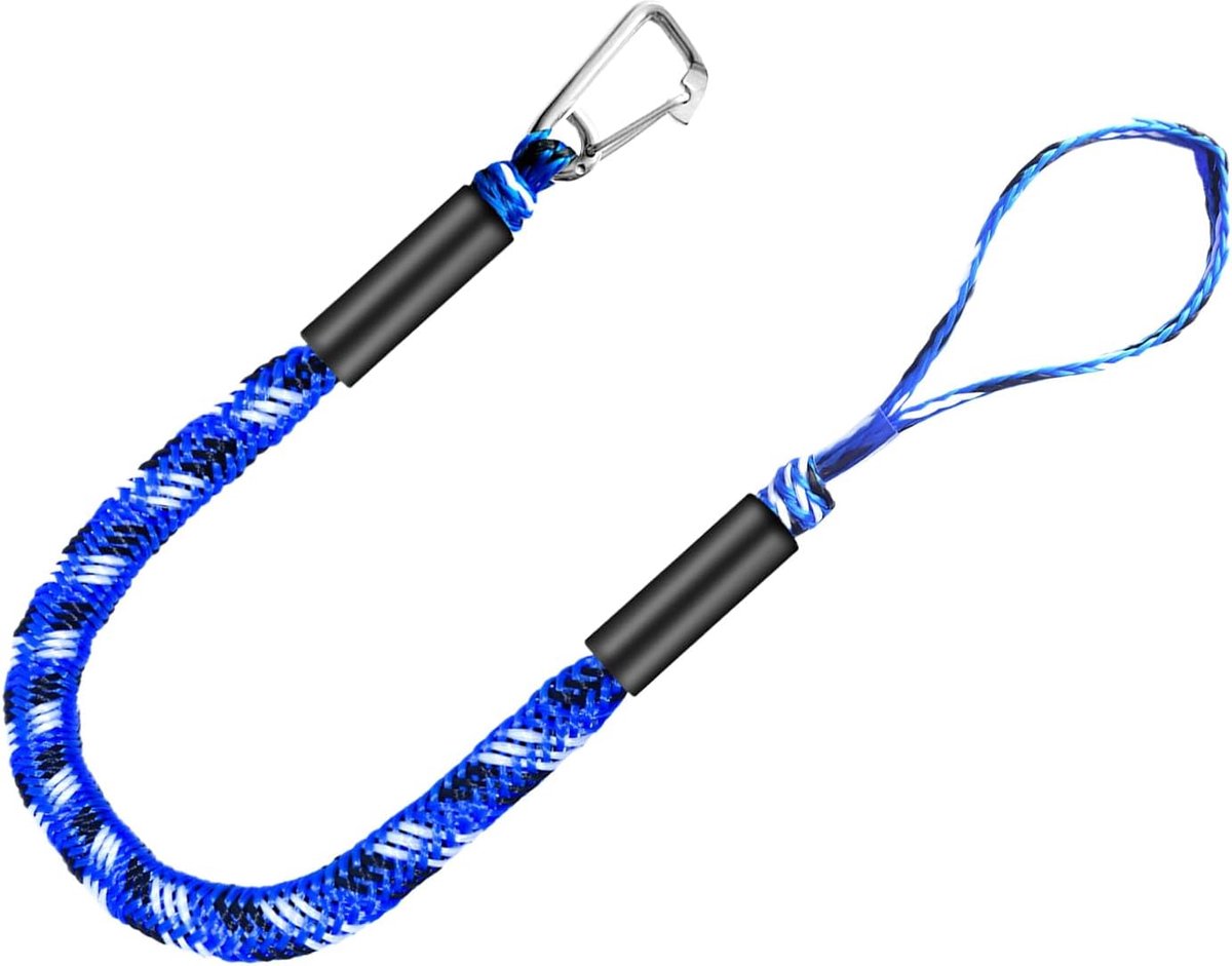Aanmeerlijnen voor boten - Verankeringslijnen watersport - Veilig aanleggen - Schokabsorberende constructie - 1.22 tot 1.52m - Blauw
