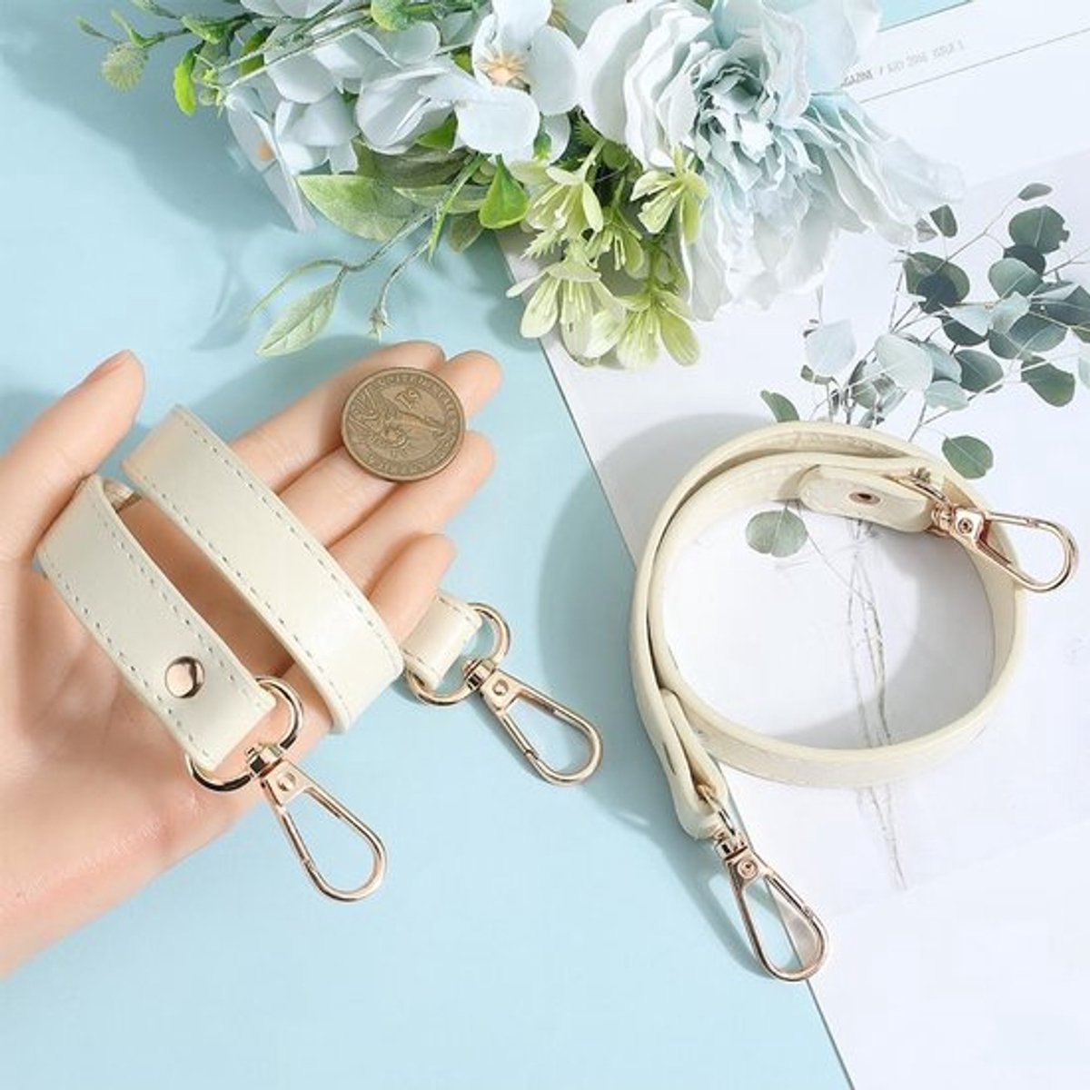 Lederen handvat tas strap - 38cm lang - SolidChoice
