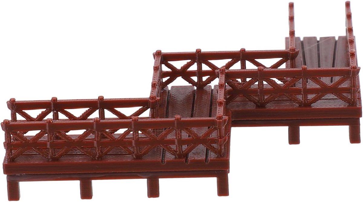 Miniatuur Brug - Tuin Decoratie - Kleine Tuin - Vetplanten Pot - 10.70x4.50x1.70CM - Bruin