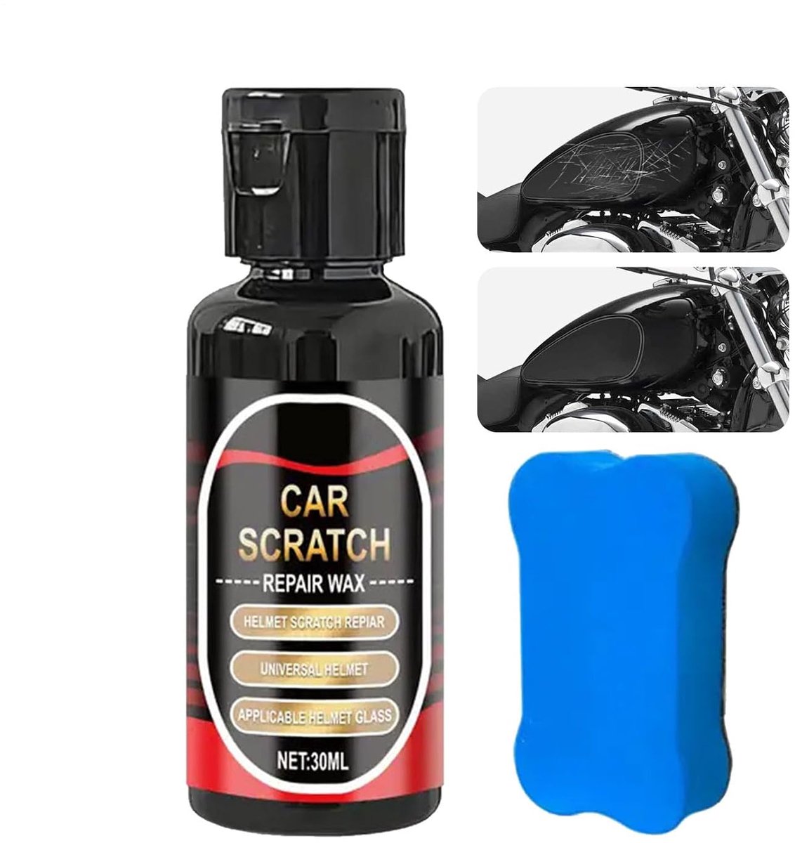 Lakverwijderaar Motor - Vizier Reiniger - Onderhoud Voertuig - Herstelt Optische Helderheid - 35 ml - Transparant