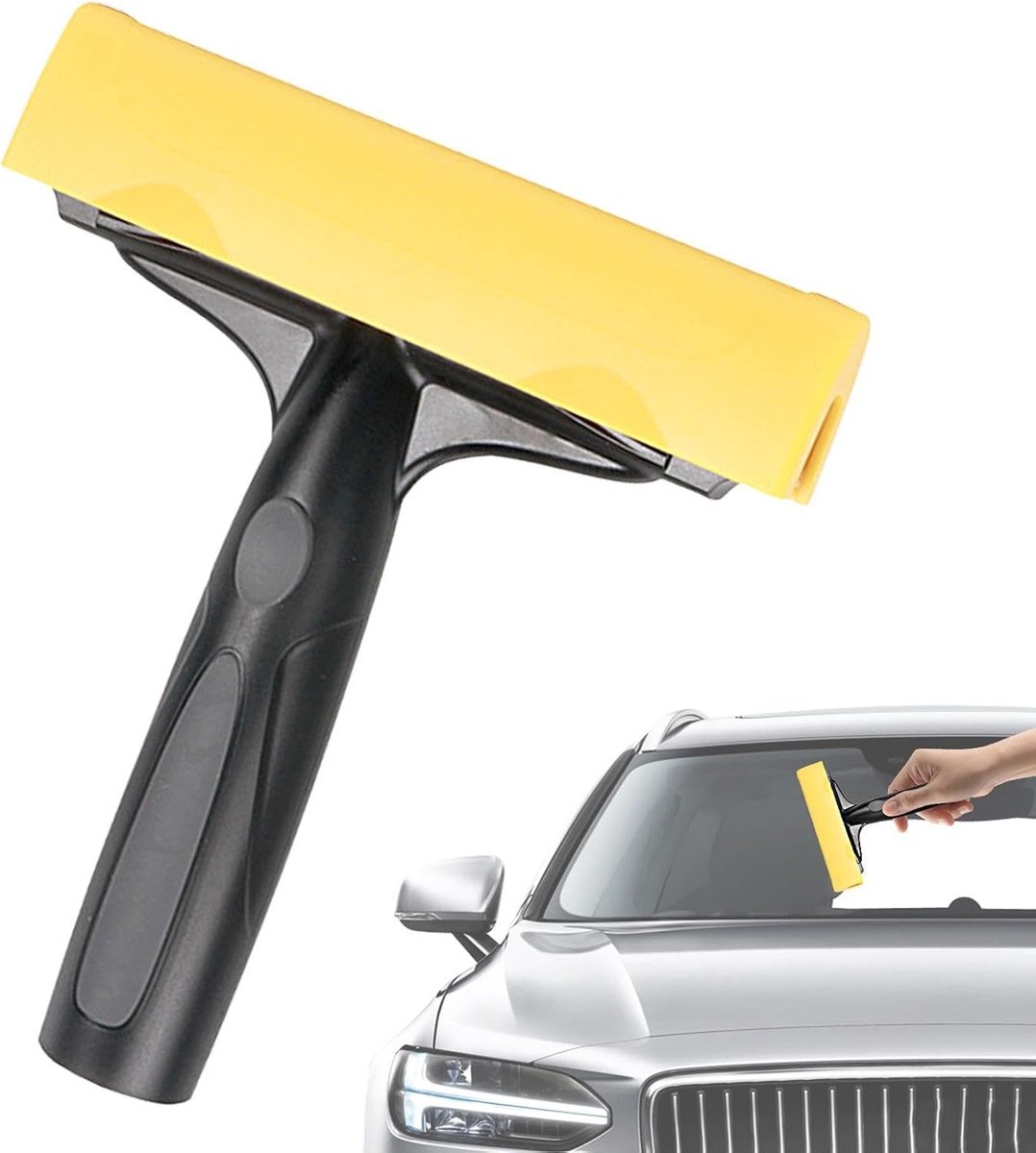 Sticker Schraper - Lijmverwijderaar - Auto Reinigen - Ergonomische Grip - 17x15 cm - Grijs